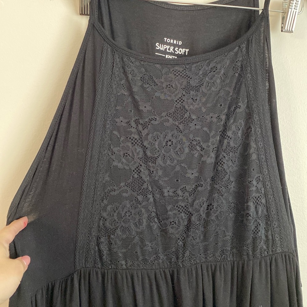 Torrid Super Soft Knit Black Tank